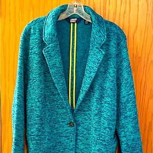 Lands End unlined jacket/blazer.  Size 1X (16W-18W).  100% poly. Hand wash.